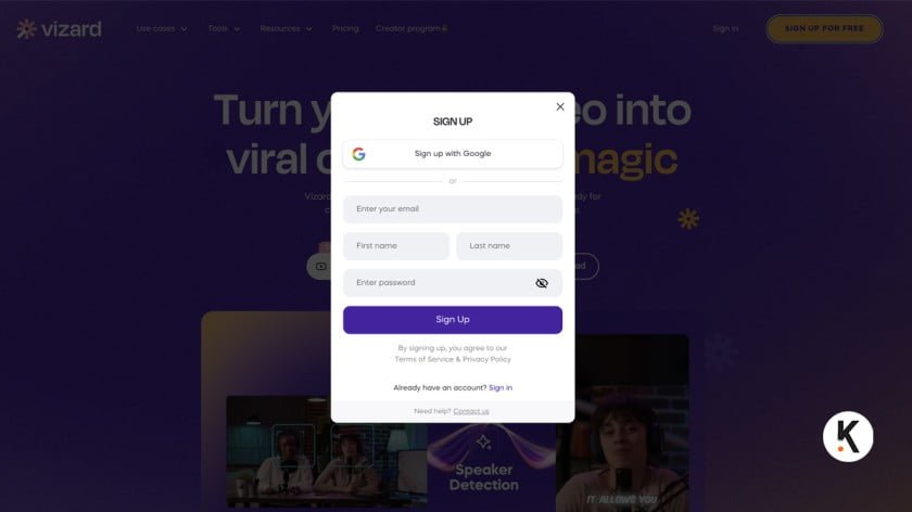 Vizard AI Login