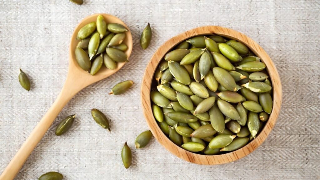 Pumpkin seeds.(कद्दू के बीज)