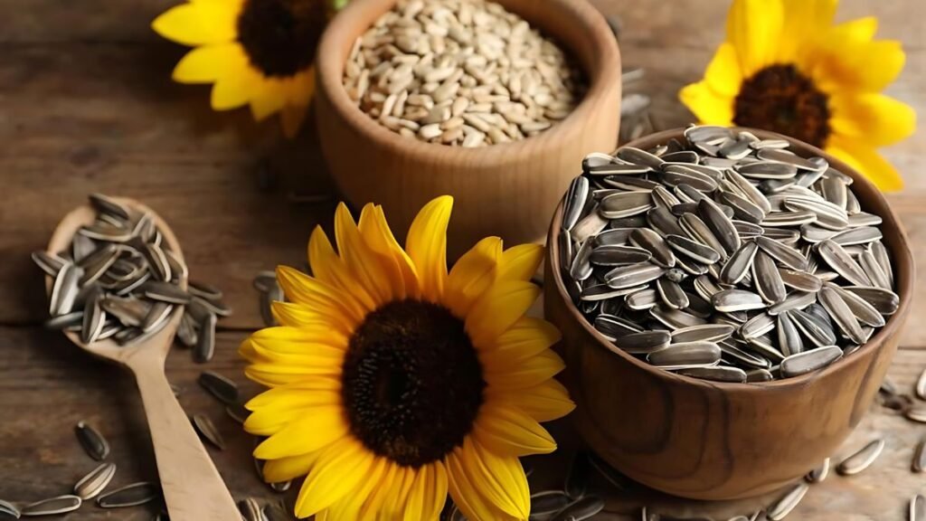 Sunflower seeds.(सूरजमुखी के बीज)